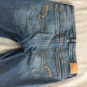 American Eagle Skinny Kick Jeans, med wash, 2 Reg